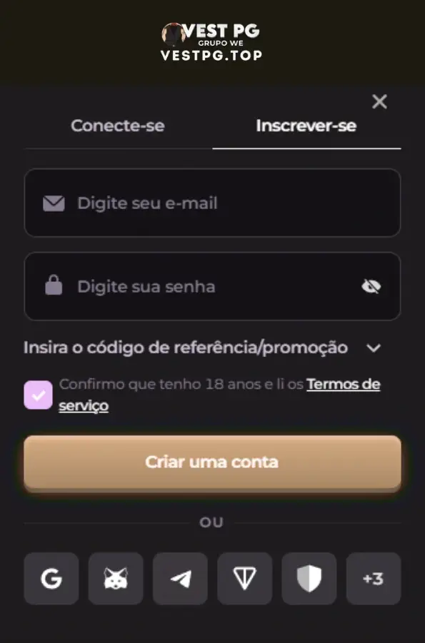 VESTPG registro rápido e simples